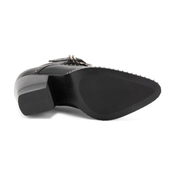 NEW LOLA CRUZ Leather Ankle Booties in black for women 725 10j5 - Picture 3 of 5